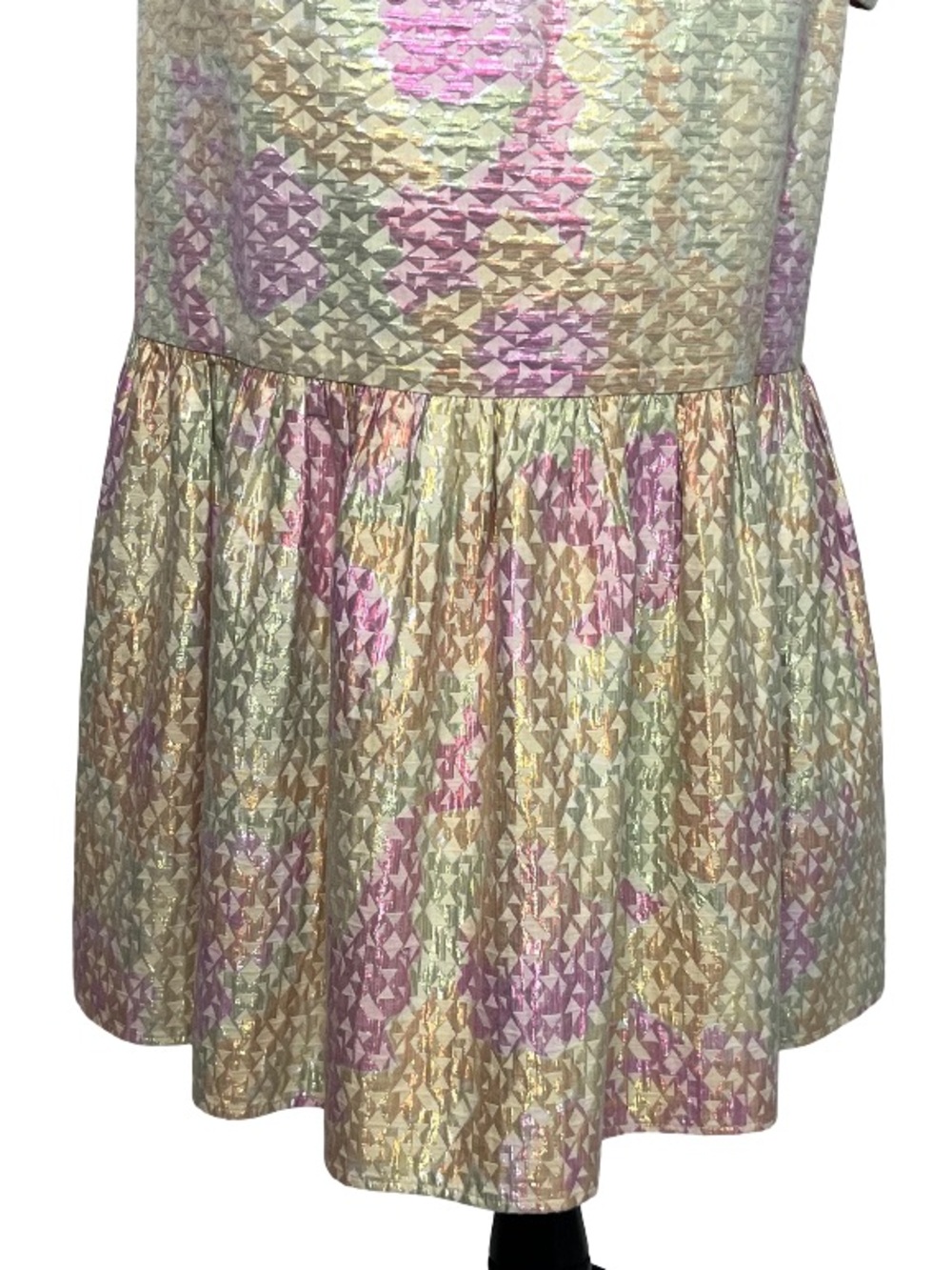 Mr. Larkin Pastel Ethereal Fairy Coquette Metallic Ode Sz S Midi Dress - Picture 6 of 15